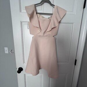 Chicwish Blush Pink Ruffle Mini Dress